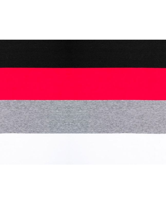 Breton Wide Stripe Cotton Jersey, Red