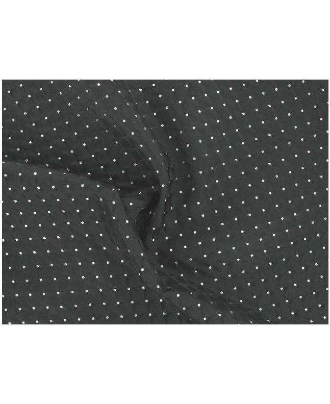 Brocade Squares - Black with Silver