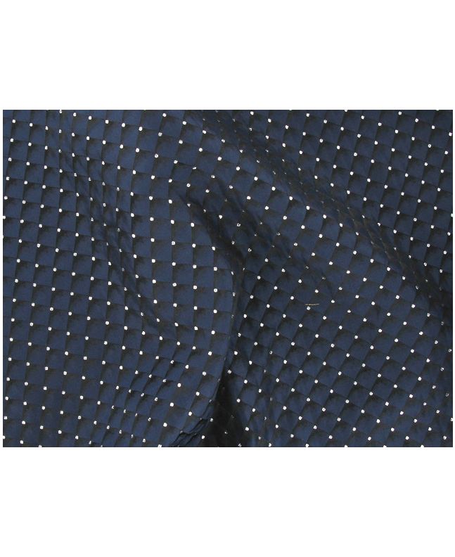 Brocade Squares - Blue with Silver