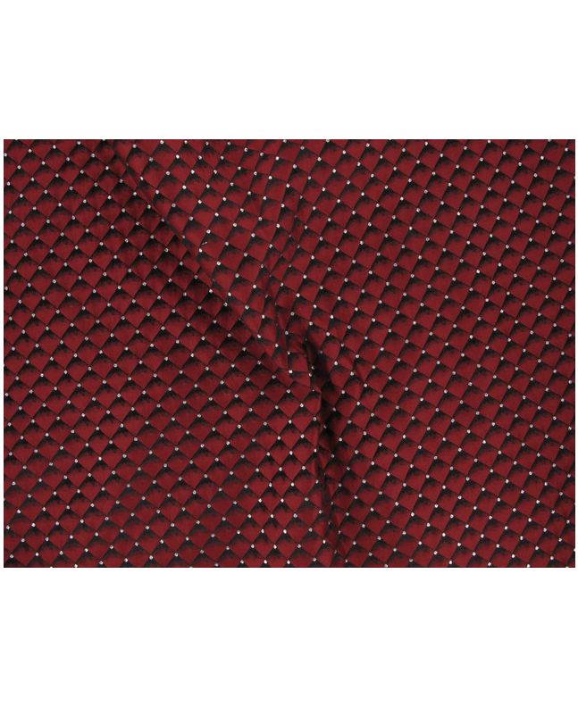Brocade Squares - Red with Silver