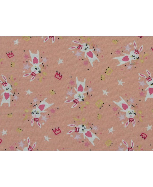 Bunny Fairy Polyester Jersey, Peach