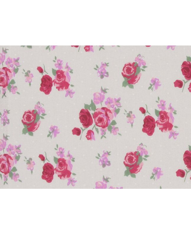 Buscot Spot Rose Polycotton Print, Red