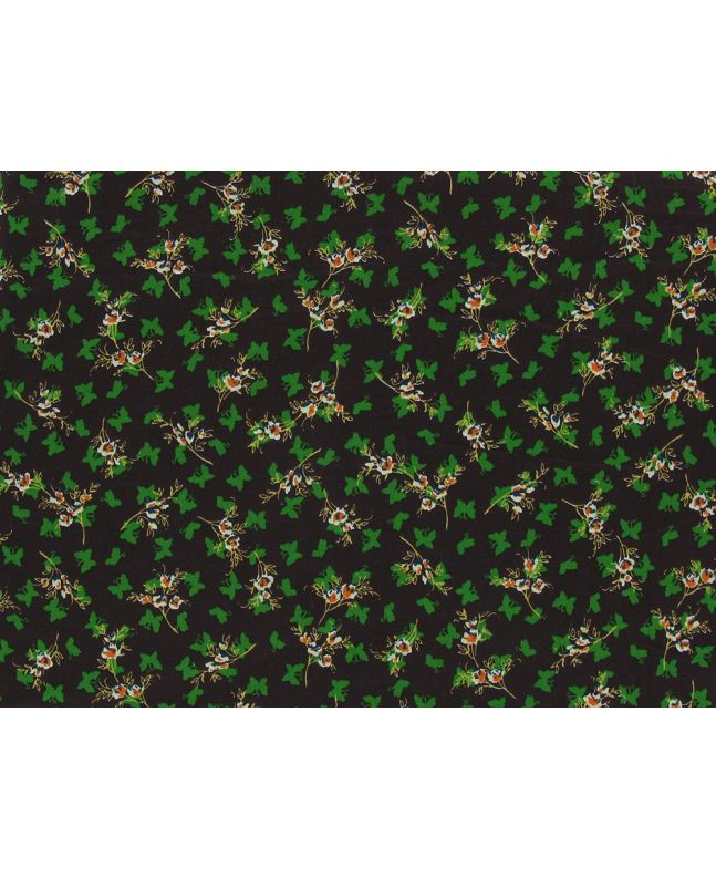 Butterfly Silhouette Flora Cotton Print, Brown