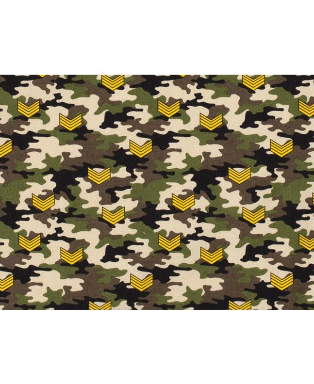 Camouflage Brigade Cotton Poplin Print, Green