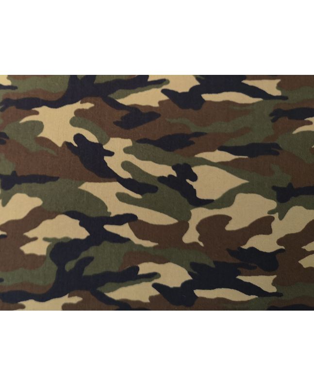 Camouflage Cotton Poplin Print, Woodland