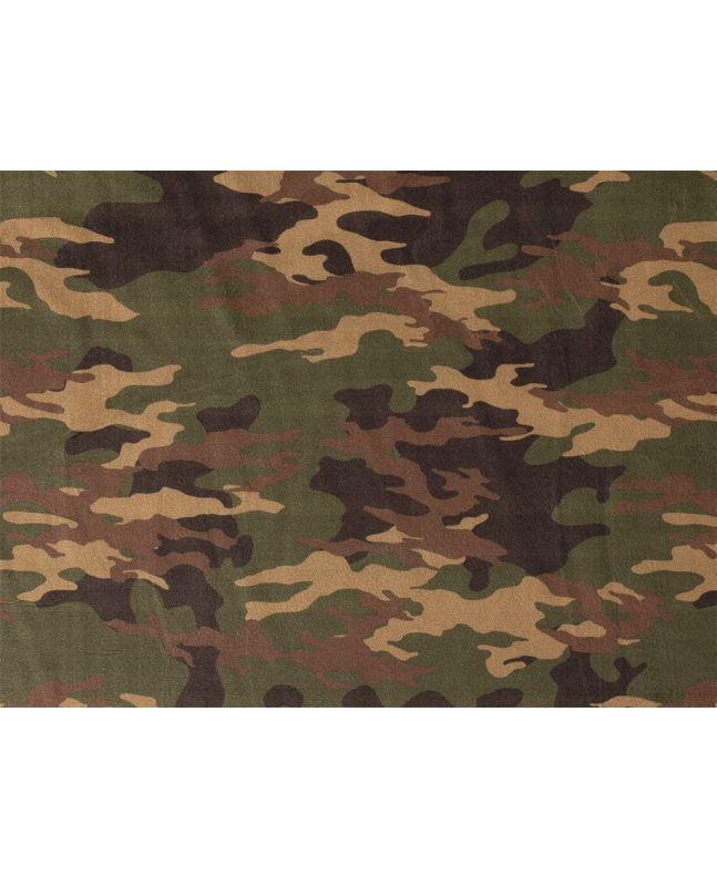 Camouflage Printed Velvet, Green