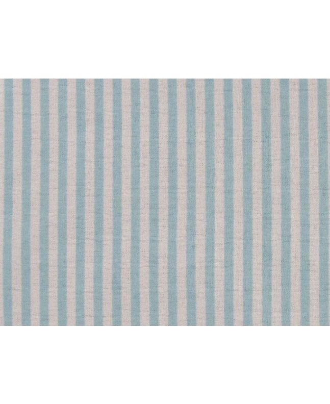 Candy Stripe Brushed Cotton Rich Winceyette, Baby Blue