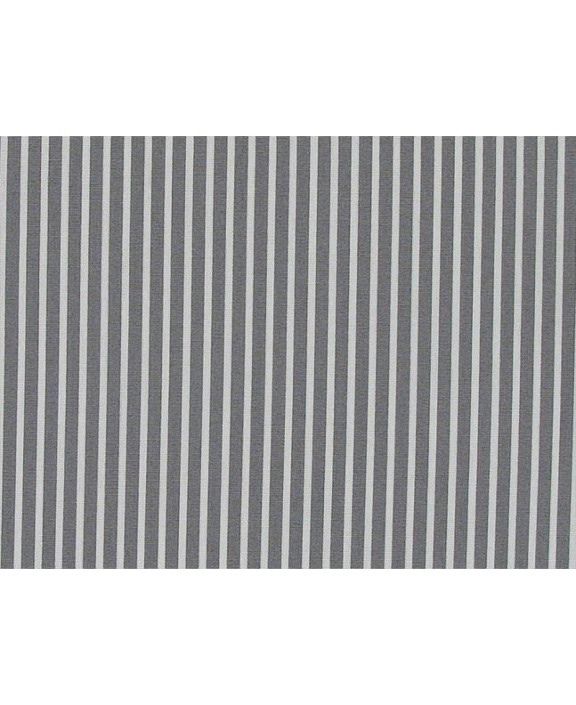 Candy Stripe Cotton Poplin, Grey