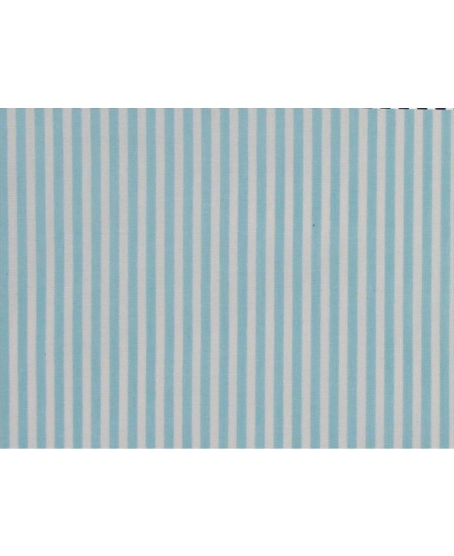 Candy Stripe Polycotton Print, Baby Blue