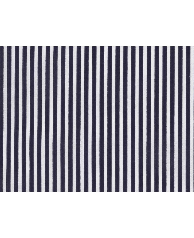 Candy Stripe Polycotton Print, Navy Blue