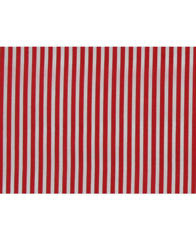 Candy Stripe Polycotton Print, Red