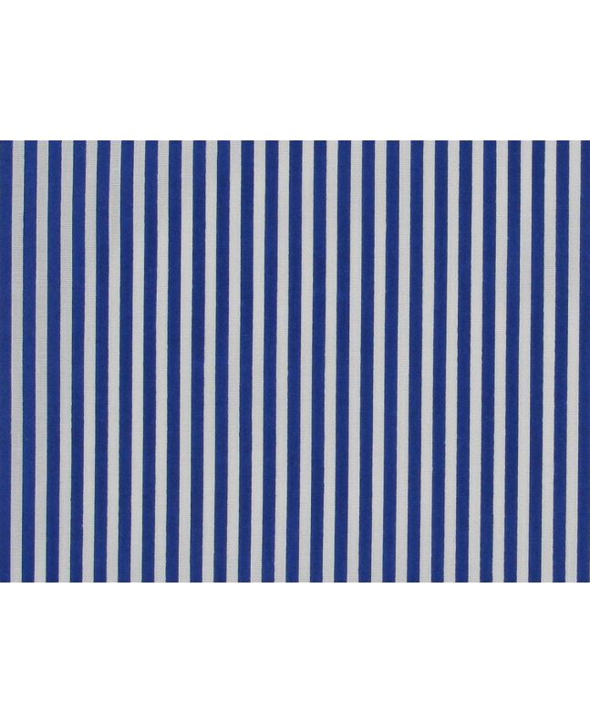Candy Stripe Polycotton Print, Royal Blue