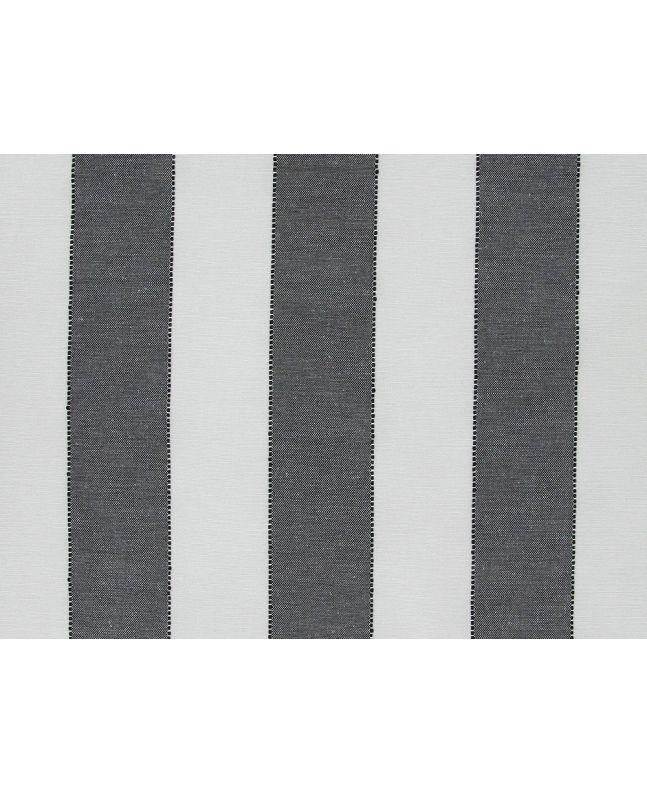 Canvas Weight Cotton Blend, 4.5cm Stripe, Black