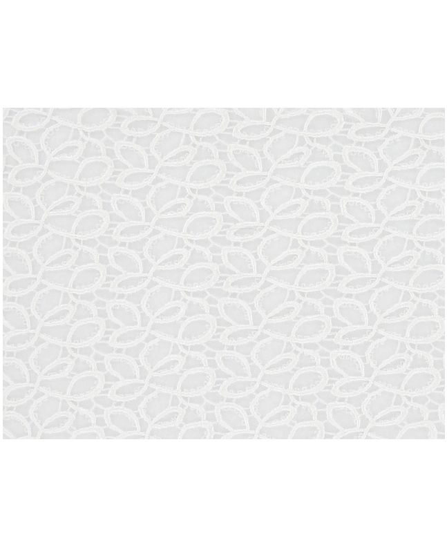 Chemical Embroidery Lace, Floral Petals - White