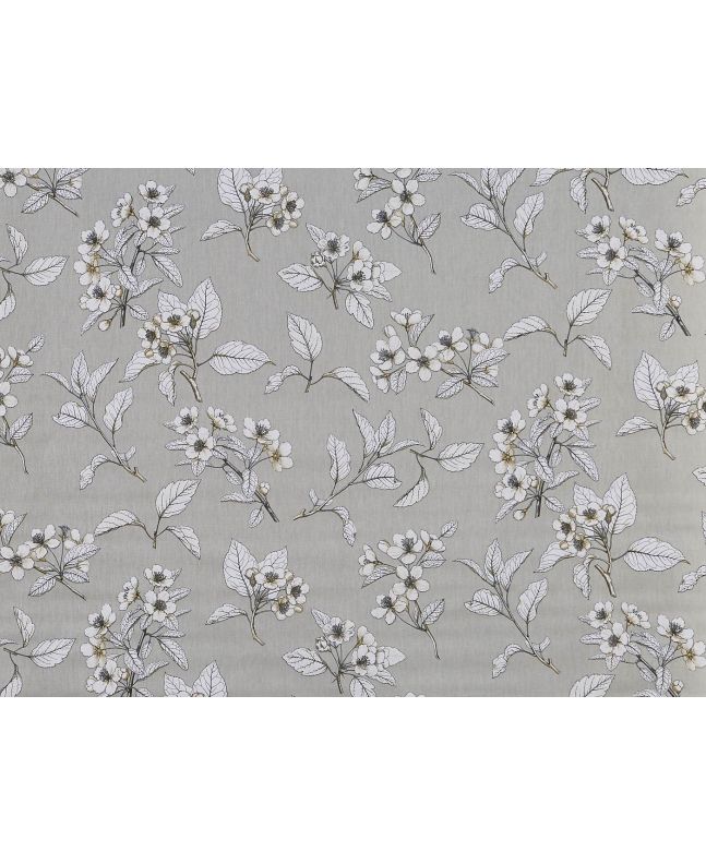 Cherry Blossom Cotton Curtain, Vellum