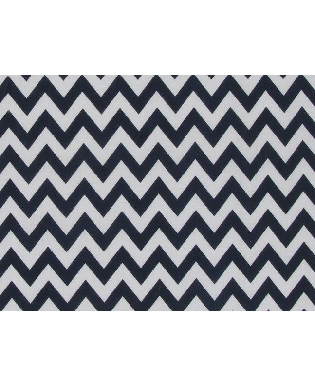 Chevron Polycotton Print, Black