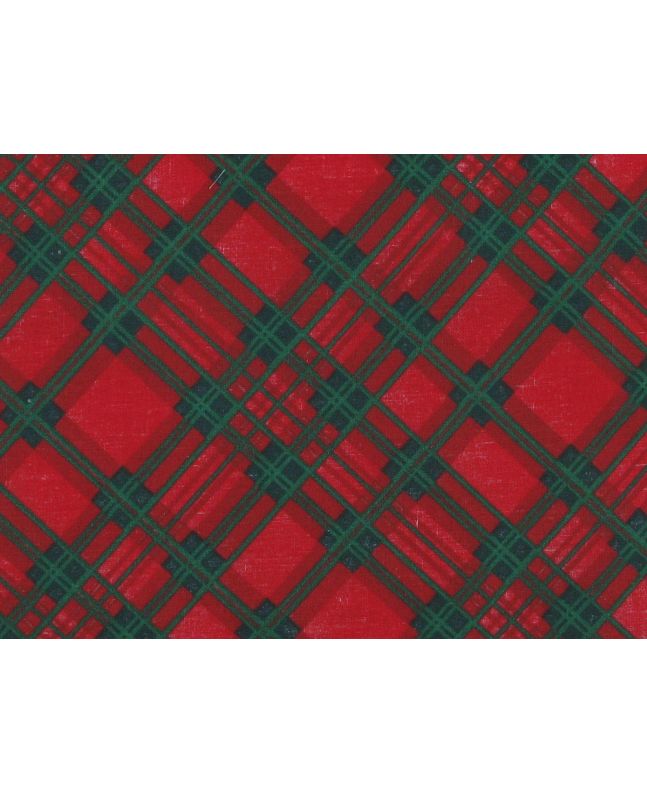Christmas Check Polycotton Print, Red