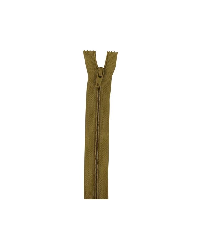 Closed End Dress Zip, 14 Inch, Antique Gold