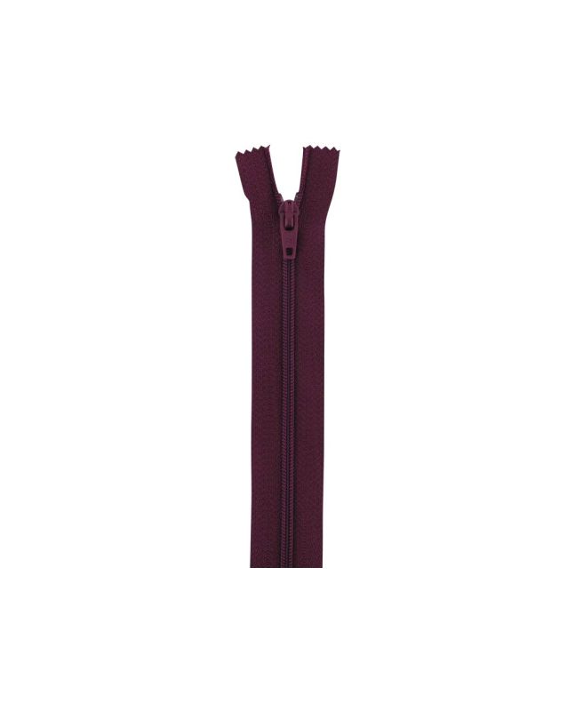 Closed End Dress Zip, 16 Inch, Burgundy