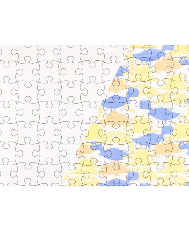 Colour Change Cotton Jersey, Dinosaur Puzzle