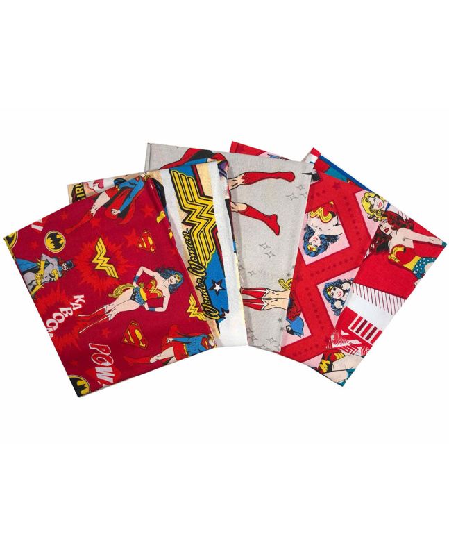 Comic Heroines Cotton Fat Quarters 5 Pack