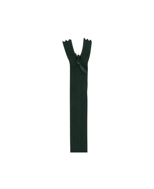 Concealed Invisible Closed End Dress Zip, 22 Inch, Bottle Green