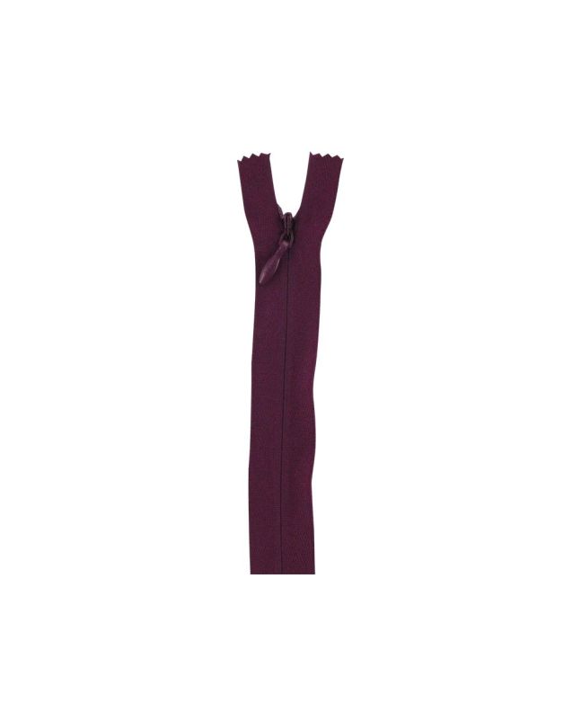 Concealed Invisible Closed End Dress Zip, 22 Inch, Burgundy