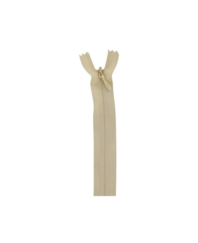 Concealed Invisible Closed End Dress Zip, 22 Inch, Cream