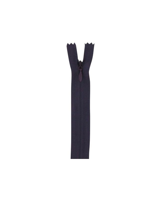 Concealed Invisible Closed End Dress Zip, 22 Inch, Dark Purple