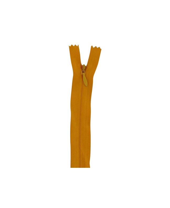 Concealed Invisible Closed End Dress Zip, 22 Inch, Golden Yellow