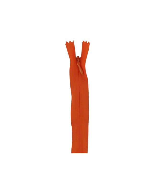 Concealed Invisible Closed End Dress Zip, 22 Inch, Orange