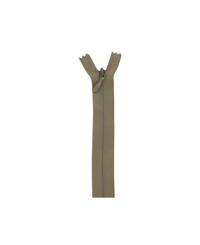 Concealed Invisible Closed End Dress Zip, 9 Inch, Beige