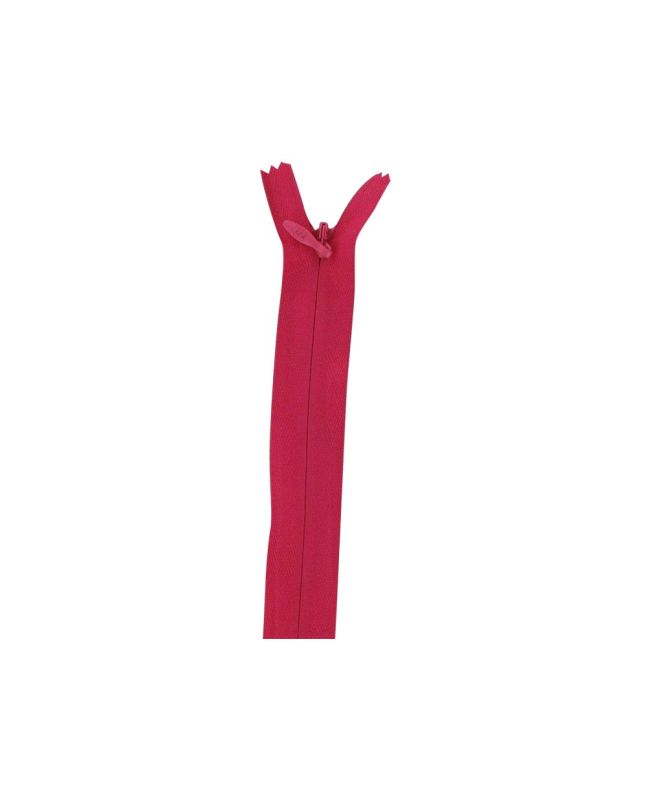 Concealed Invisible Closed End Dress Zip, 9 Inch, Bright Pink