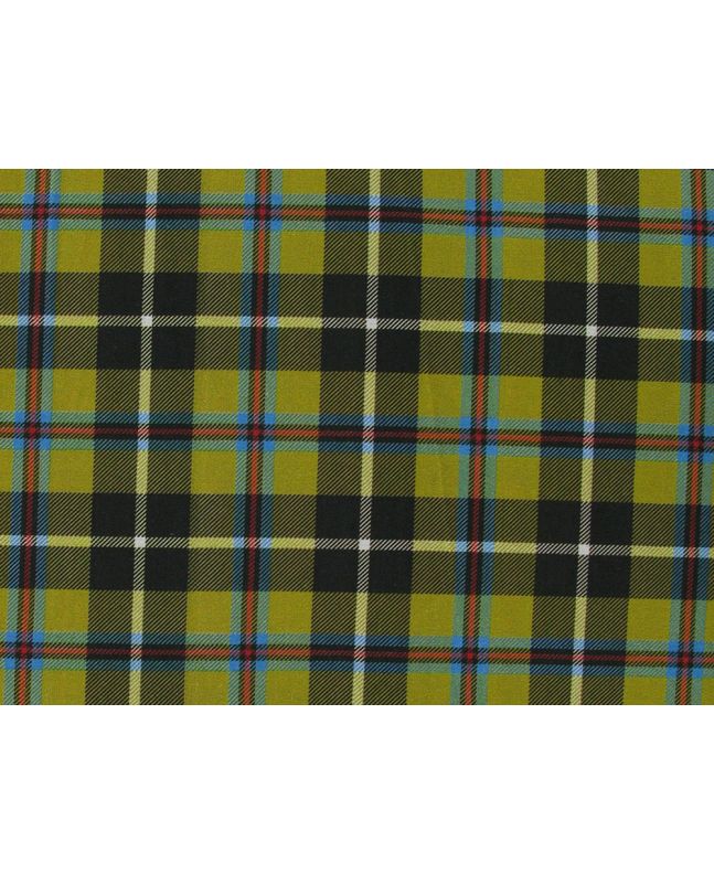 Cornish Tartan Cotton Print, Mustard