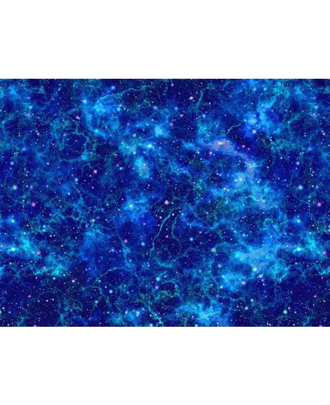 Cosmic Collection Cotton Print, Outer Blues