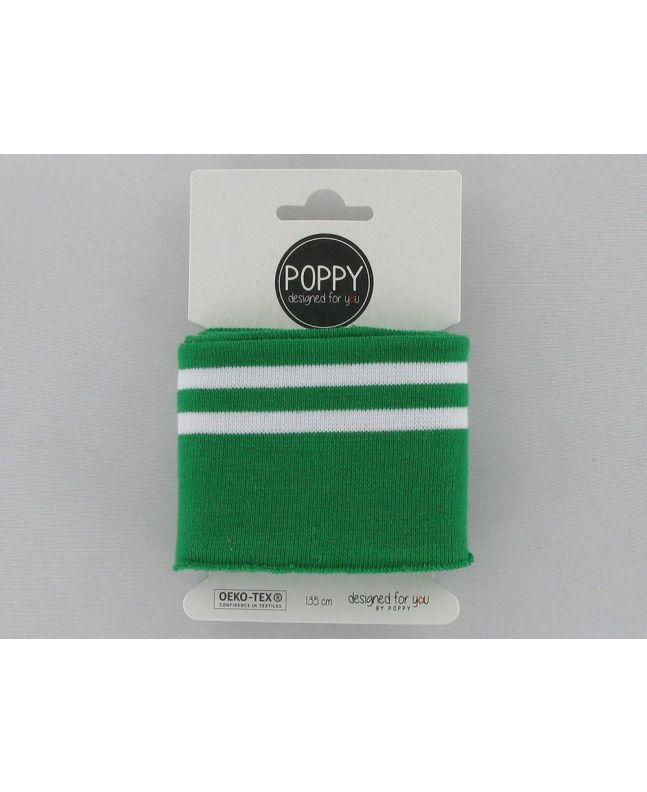Cotton Cuffing 1.35m Packs, Double Stripe, Green