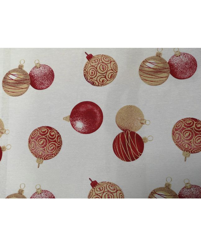 Cotton Rich Ottoman Canvas, Christmas Baubles