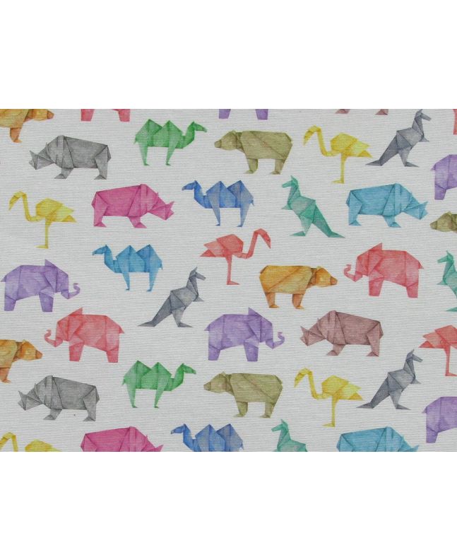 Cotton Rich Panama Canvas, Origami Animals
