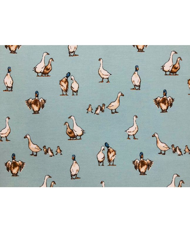 Cotton Rich Panama Canvas, Shabby Ducks, Duck Egg