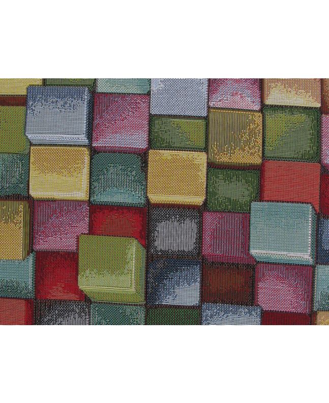 Cotton Rich Woven Tapestry, Cube Puzzle