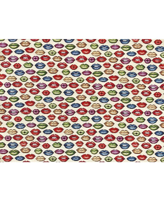 Cotton Rich Woven Tapestry, Lips
