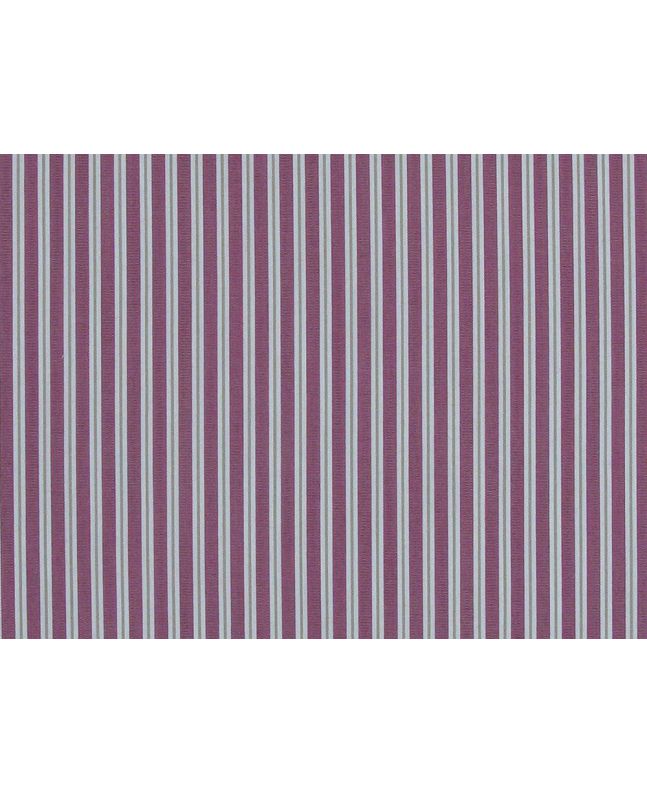 Cotton Shirting, Wine and Gold Stripe