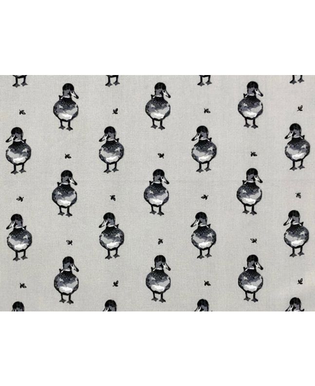 Country Duck Cotton Print, Grey