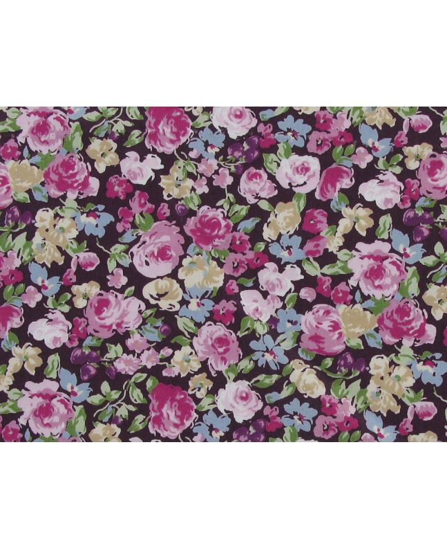 Country Meadow Cotton Poplin Print, Grape