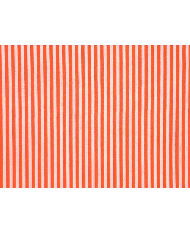 Craft Collection Cotton Print, Candy Stripe, Orange
