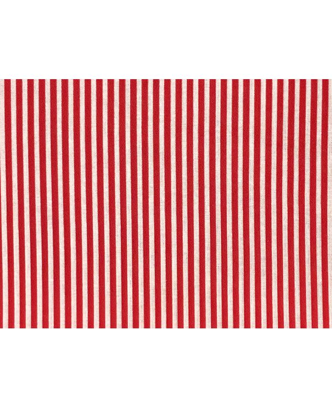 Craft Collection Cotton Print, Candy Stripe, Red