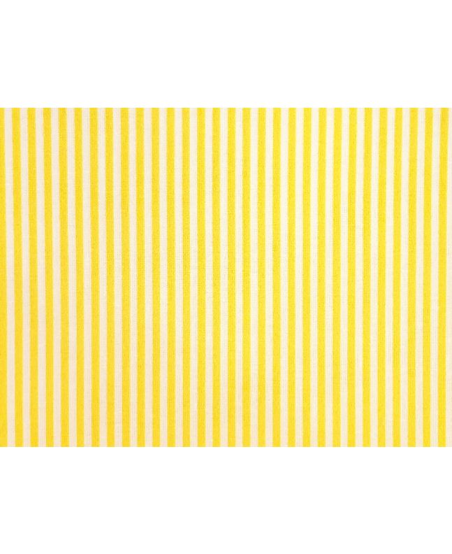 Craft Collection Cotton Print, Candy Stripe, Yellow