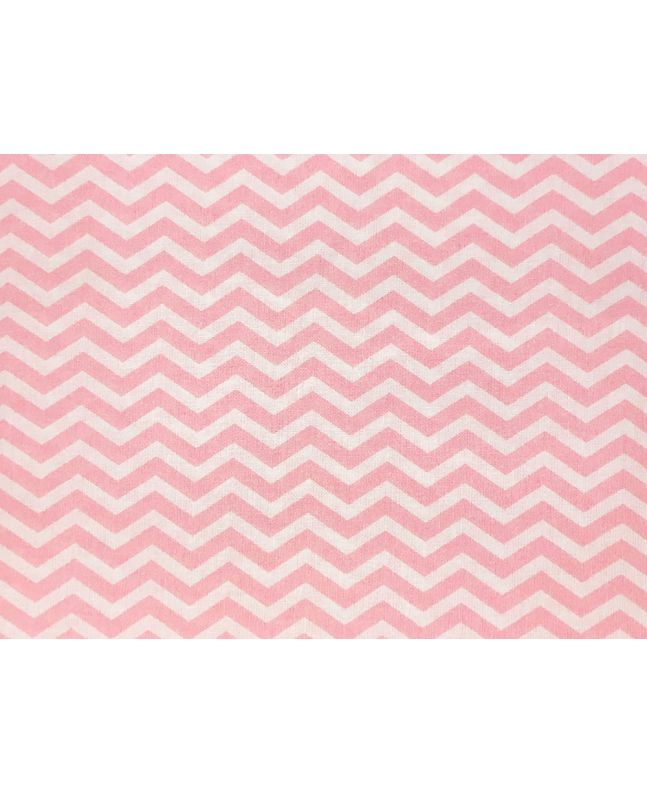 Craft Collection Cotton Print, Chevron, Candy Pink