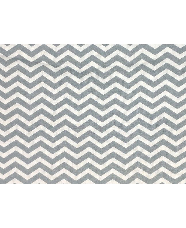 Craft Collection Cotton Print, Chevron, Dark Grey