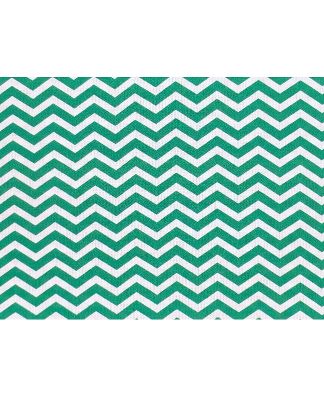 Craft Collection Cotton Print, Chevron, Emerald